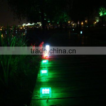 LED solar ice brick light