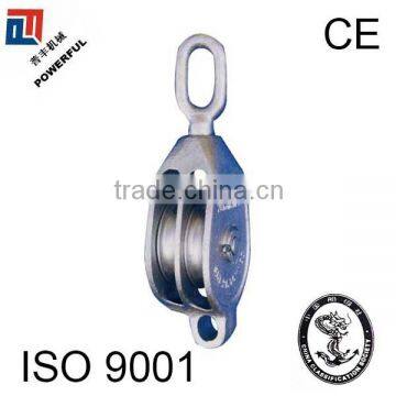 WITH DOUBLE SHEAVE GALVANIZED MALLEABLE IRON PULLEY BLOCK