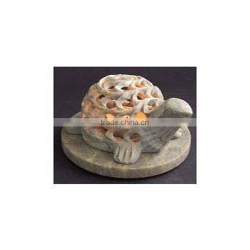 Carved Marble Soapstone Candle Lamps
