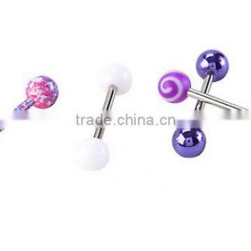 Barbell Mini Stainless Steel Tongue Ring Body Piercing Jewelry