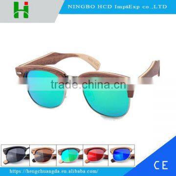 Hot selling natural wood unbreakable frame UV400 polarized sunglasses for running/ cycling /fishing