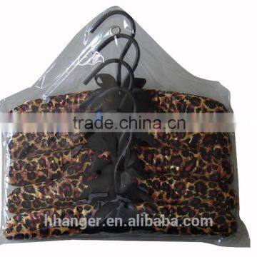 leopard print satin padded clothes hangers hangers