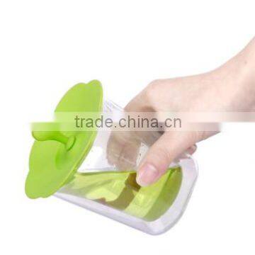 Creative Candy-colored Lids Food Grade Silicone Lid Seal Leak-proof Lid Multi-use Non-toxic Glass Lid photo-3