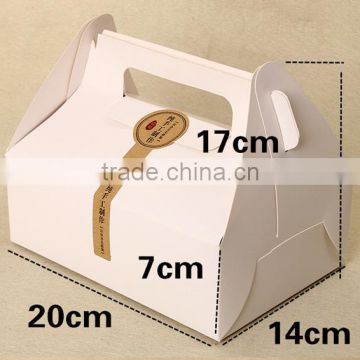 cheap large big white kraft paper cake box with handle cracker box Muffin box