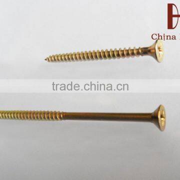 Yellow Zinc Stainless Furniture Screw From China Manufacturer Supplier Shipping in Tainjin Port