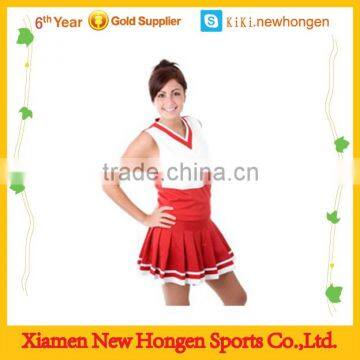 sexy red slim fit cheerleading uniform for women