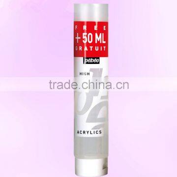 Clear offset printing plastic tube for cosmetic packaging