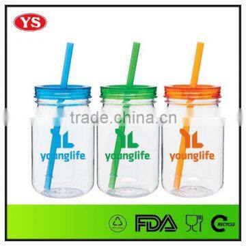 20 oz single wall plastic mason jar wholesales