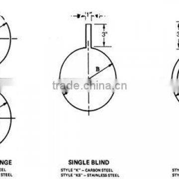 ASME b16.48 spectacle blind flange