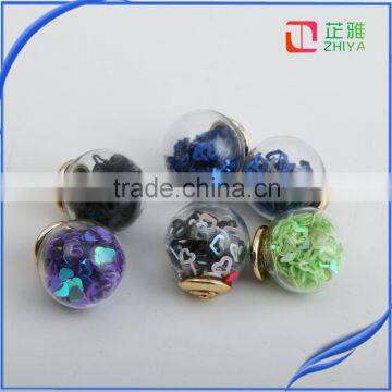 2016 Real New Trendy Women Zinc Alloy Round Earing Pendientes Different Colors In Glass Bottle Fashion Stud Earring photo-5