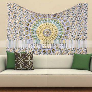 Queen Indian Ombre Mandala Ethnic Gypsy Wall Art Hippie Boho Cotton Home Decorative Tapestry