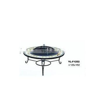 metal outdoor mosaic fire pit