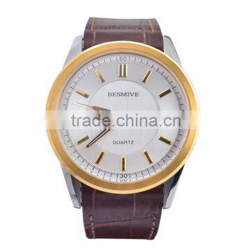 Wholesale Genuine leather quartz watch,classic quartz watch