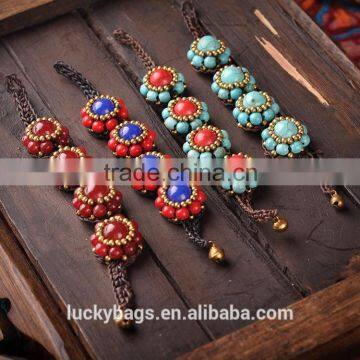 2016 new arrival thailand women bangles wax cord bangles