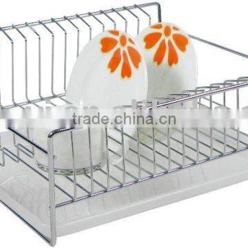 chrome plated metal dish display shelf