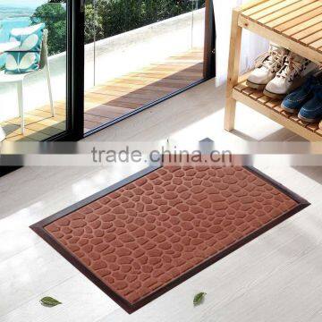 Entry door mat antislip recycled rubber floor mat carpet rug