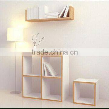 2016 HOT ! new design europan mdf pb white bookcase