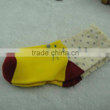 Cotton Baby Sock With White and Green Color ,wholesale Children Sock,cute Cat,drop Style With Logo photo-2
