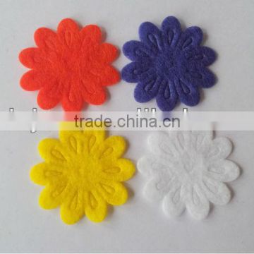 unique embossed collar applique/plant embossed label/embossed Decorative Flowers & Wreaths