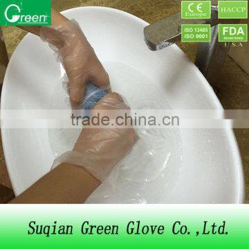 Clear color CPE Gloves plastic gloves