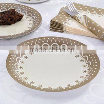 Disposable Doily Chic Boutique Gold Wedding Buffet Plates