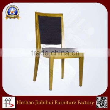 Golden Aluminium Stacking Dining Chair