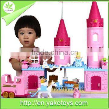 Girls Decorative Building Blocks Plastic Princess Blocks Castle Toy