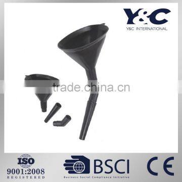 plastic oil funnel/can adjust car oil funnel/three parts oil funnel