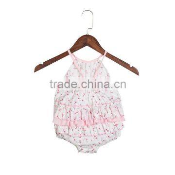 2016 Wholesale Boutique Clothing China Bulk Kids Wear Girls Vintage Flower Romper Cotton Jumpsuit photo-6