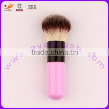 Latest Fashion Shiny Pink Short Handle Synthetic Hair Powder Brush