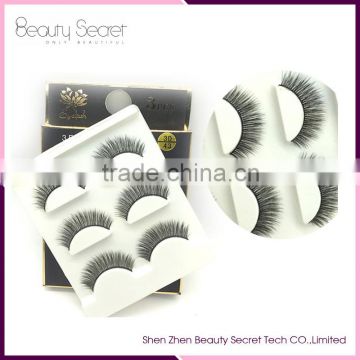 wholesale natural 3D soft synthetic mink eyelash extensions