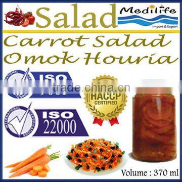 100% Tunisian High Quality Carrot Salad - Omok Houria, Carrot Salad, 370 mL Glass Jar