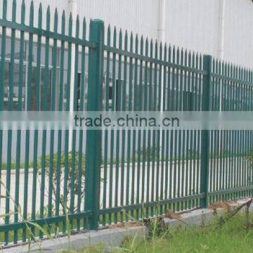 High security steel picket fence,powder/zinc coated steel fence,zinc tubular steel fence(ISO9001 factory)