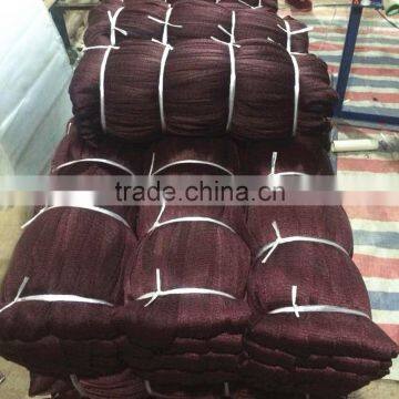 210D 380d nylon polyester multifilament fish net with brown color