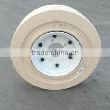 Airport Luggage Trolley Small Coloured Solid Tires 4.00-8 Wheel 3.75 Rims Tyre photo-3