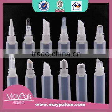 Roller tip plastic tube dispensers