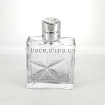 Special shape glass bottle for perfume,100ml perfume star shaped bottle