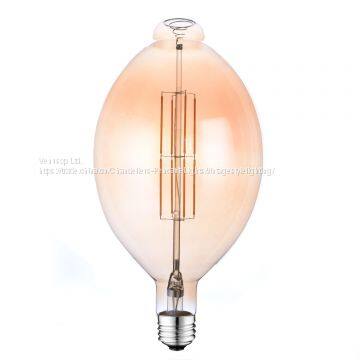 Design for decorative BT180 8W oversize Edison LED Bulb giant led filament bulb