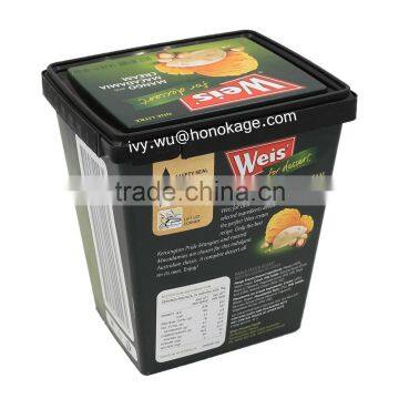 Wholesale Ice Cream Plastic Cup With Lid,Ice Cream Storage Container Quart photo-2