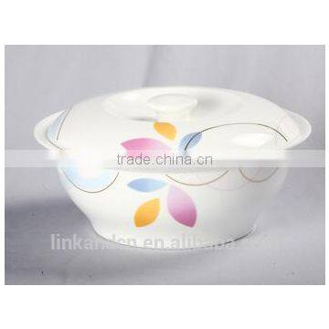 2014 Haonai decorate white ceramic bowls