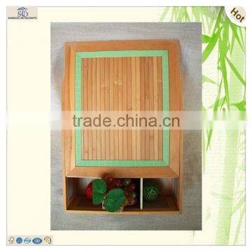 Three Bottle Bamboo Decorating Pine Wood Wine Box photo-4
