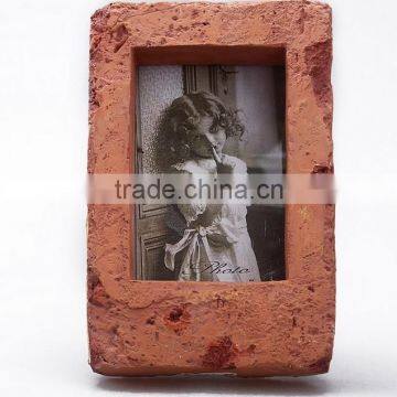 Custom Designed Resin Artificial Red Brick Rectangle Photo Frame photo-2