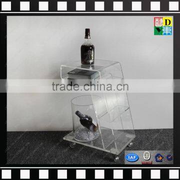 Custom Acrylic Bar Cart Acrylic Food Trolleys Lucite Plexiglass Serving Carts From Shenzhen Yidong photo-2