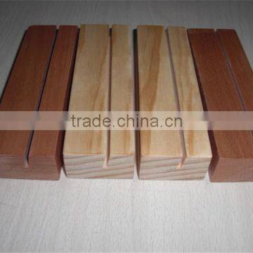 High Quality Wooden Photo Stand Beech Wood Business Cards Holder For Name Cards or Restaurant Manu