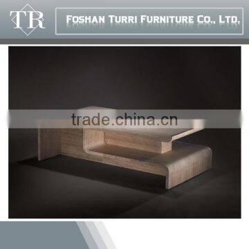 Modern White Travertine Marble Living Room Coffee Table for Sale photo-5