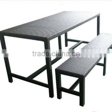Aluminum Frame Rattan Table and Chair Dining Set for Garden photo-5