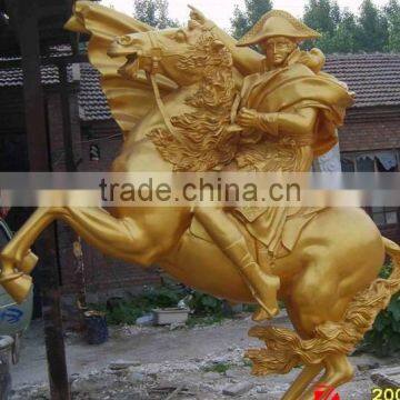 golden bronze napoleon on horse sculpture