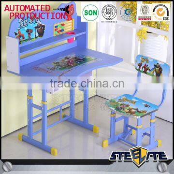 Cheap Kids Study Table Design School Student Desk Chair photo-2