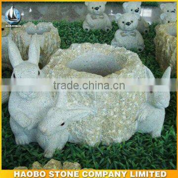 Rabbit Sculptures Water Bowl