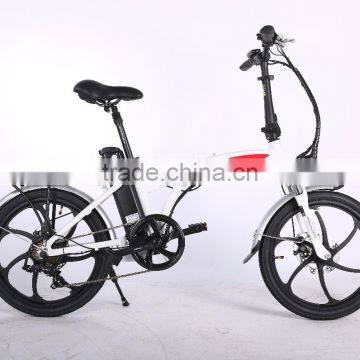 20 Inch CE Electric Bicycle Aluminum Alloy Suspension Fork Folding Electric Bike With One-piece Aluminum Alloy Wheel photo-4